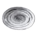 Elite Global Solutions 8 3/4" x 6 1/2" Oval Melamine Salad Plate - Black (D861OV-BD) thumbnail 2