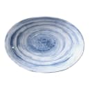 Elite Global Solutions 8 3/4" x 6 1/2" Oval Melamine Salad Plate - Navy (D861OV-ND) thumbnail 2
