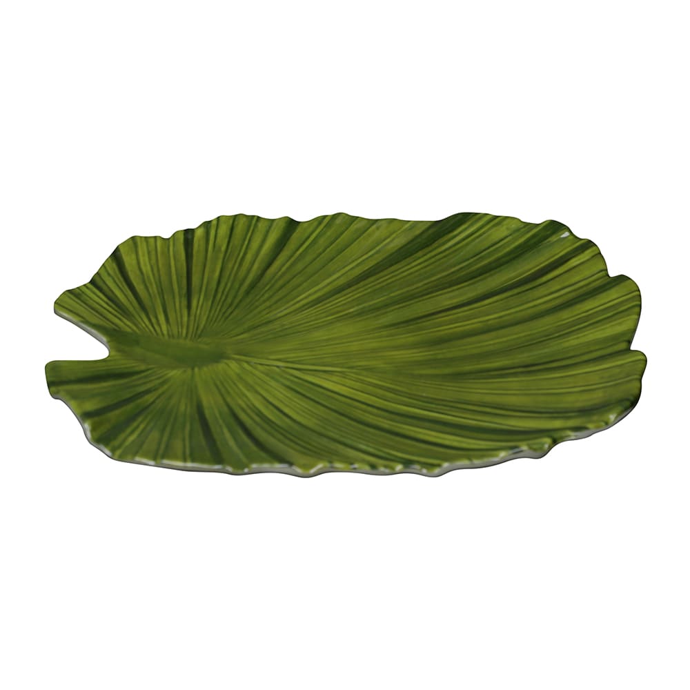 Elite Global Solutions Leaf Shaped Melamine Salad Plate - 8" x 7 3/4", Green (D873PL-DG)