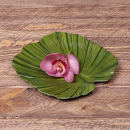 Elite Global Solutions Leaf Shaped Melamine Salad Plate - 8" x 7 3/4", Green (D873PL-DG) thumbnail 7