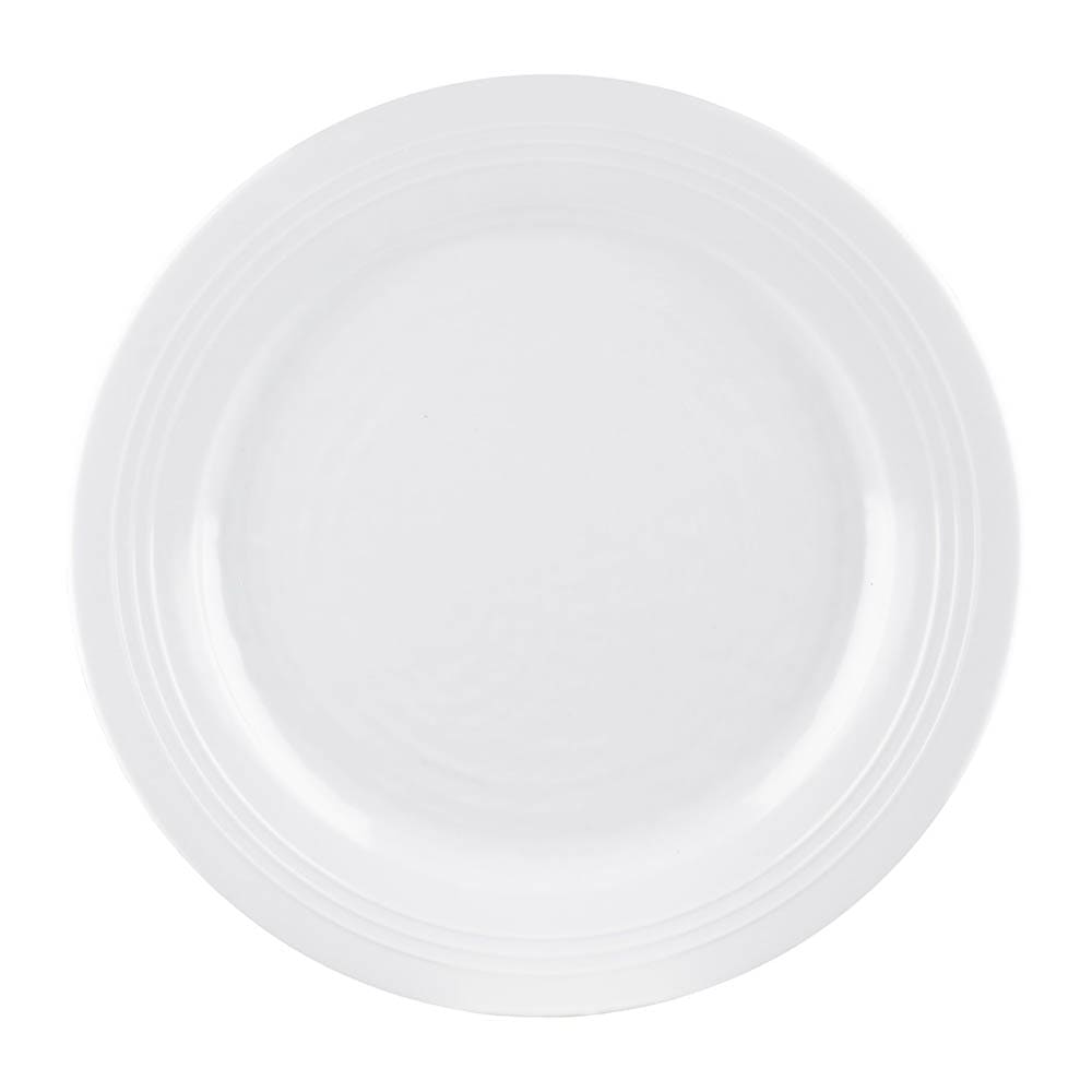 Elite Global Solutions 9" Round Melamine Dinner Plate, White (D897GG-W)
