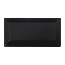Elite Global Solutions Rectangular Melamine Dinner Plate - 9 3/8" x 4 3/4", Black (DMP94-B) thumbnail 2