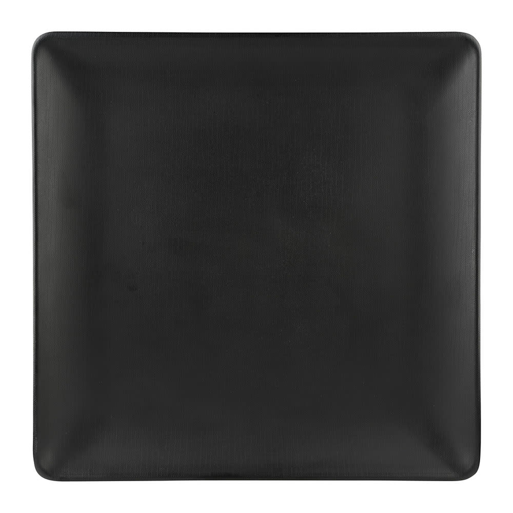 Elite Global Solutions 11" Square Melamine Dinner Plate, Black (ECO1111SQ-B)