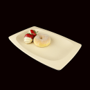 Elite Global Solutions 12 1/2" x 8 1/4" Rectangular Greenovations Platter - Melamine, Papyrus (ECO1258-PP) thumbnail 6