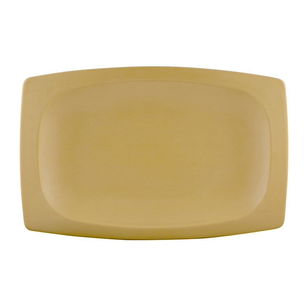 Elite Global Solutions 12 1/2" x 8 1/4" Rectangular Greenovations Platter - Melamine, Rattan (ECO1258-RT)