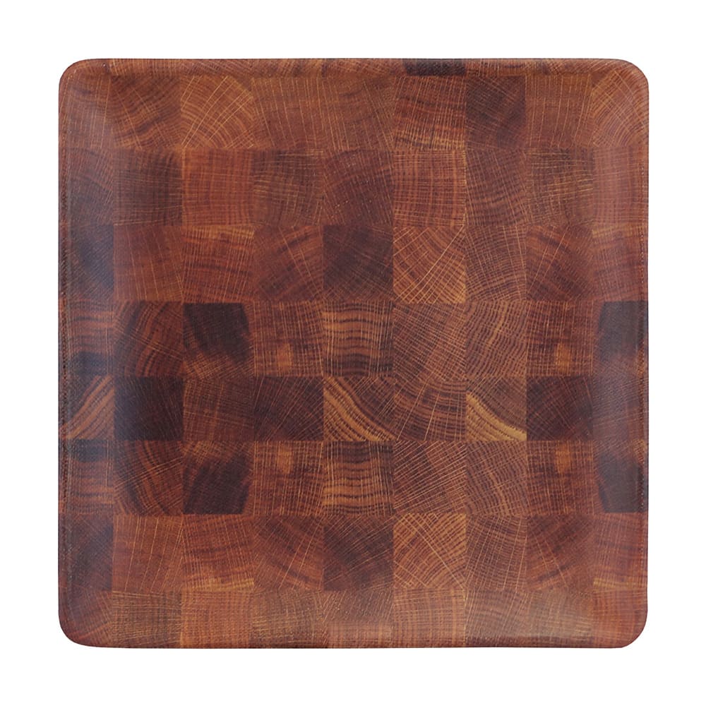 Elite Global Solutions 6" Square Melamine Dessert Plate, Wood Pattern (ECO66SQ-CK)