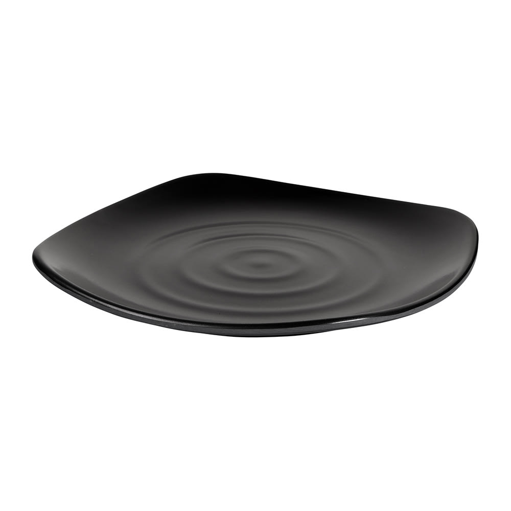 Elite Global Solutions 11 5/8" Square Melamine Dinner Plate, Black (JW1118-B)