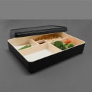 Elite Global Solutions Karma Bento Box - 10 3/4" x 8 3/8", Melamine, Ebony/Sand (JW11852T-ES) thumbnail 7
