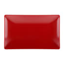 Elite Global Solutions Rectangular Melamine Dinner Plate - 13" x 8", Black/Red (JW1382T-BR) thumbnail 2
