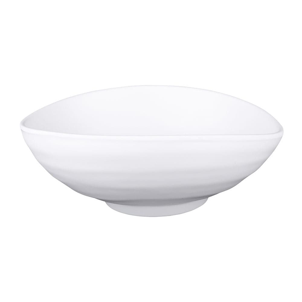 Elite Global Solutions 40 oz Oval Melamine Bowl, White (JW1409-W)
