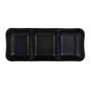 Elite Global Solutions 7 5/8" x 3 1/4" Rectangular Zen Tray - Melamine, Black (JW2071-B) thumbnail 2