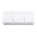 Elite Global Solutions 7 5/8" x 3 1/4" Rectangular Zen Tray - Melamine, White (JW2071-W) thumbnail 4