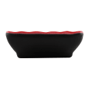 Elite Global Solutions 2 oz Melamine Sauce Dish - Melamine, Black/Red (JW3252T-BR) thumbnail 3