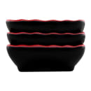 Elite Global Solutions 2 oz Melamine Sauce Dish - Melamine, Black/Red (JW3252T-BR) thumbnail 6