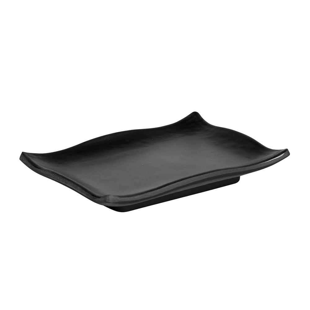 Elite Global Solutions Rectangular Serving Tray - 5 1/8"L x 3 5/8"W, Melamine, Black (JW4030-B)