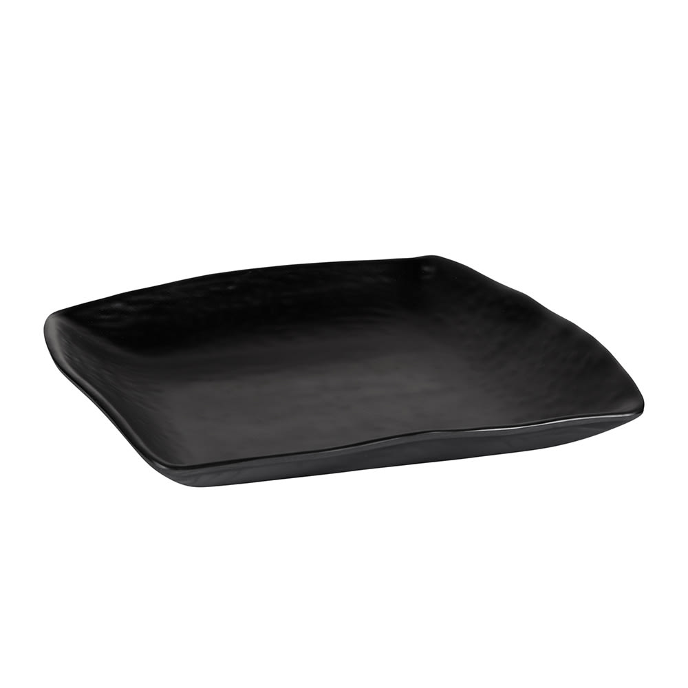 Elite Global Solutions 9 1/4" Square Melamine Dinner Plate, Black (JW4034-B)