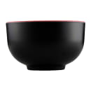 Elite Global Solutions 24 oz Round Melamine Bowl, Black/Red (JW4432T-BR) thumbnail 3