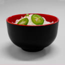 Elite Global Solutions 24 oz Round Melamine Bowl, Black/Red (JW4432T-BR) thumbnail 7