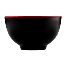 Elite Global Solutions 12 oz Round Melamine Bowl, Black/Red (JW452T-BR) thumbnail 3