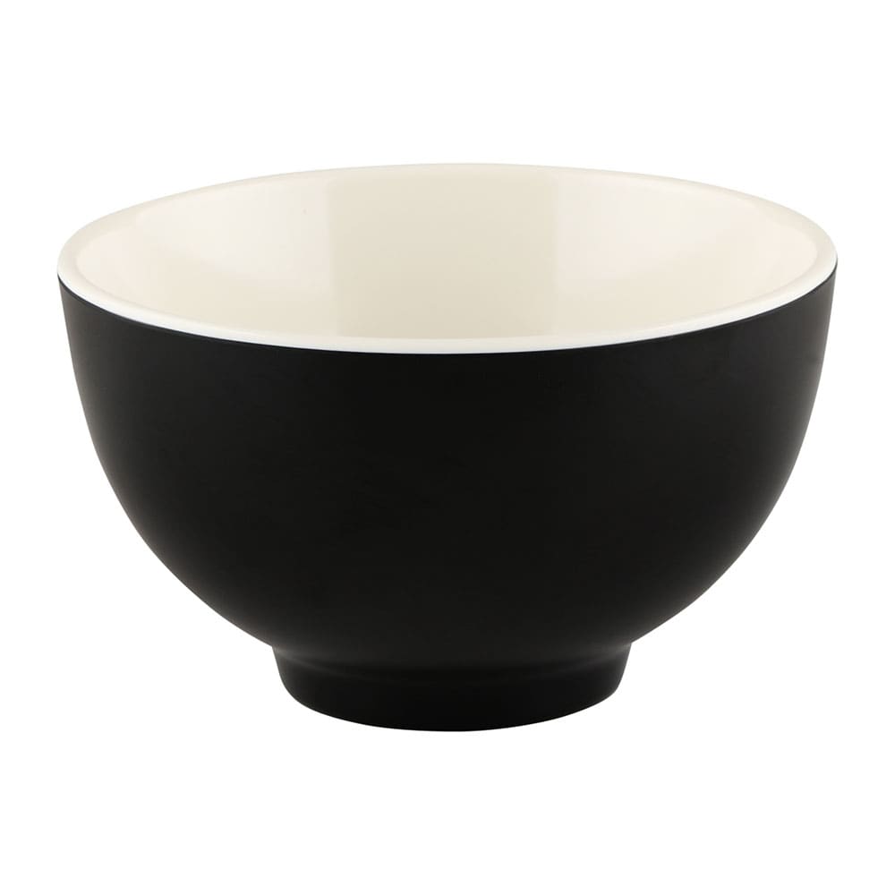 Elite Global Solutions 12 oz Round Melamine Bowl, Ebony/Sand (JW452T-ES)