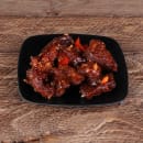 Elite Global Solutions 5 5/8" Square Melamine Dessert Plate, Black (JW5006-B) thumbnail 6