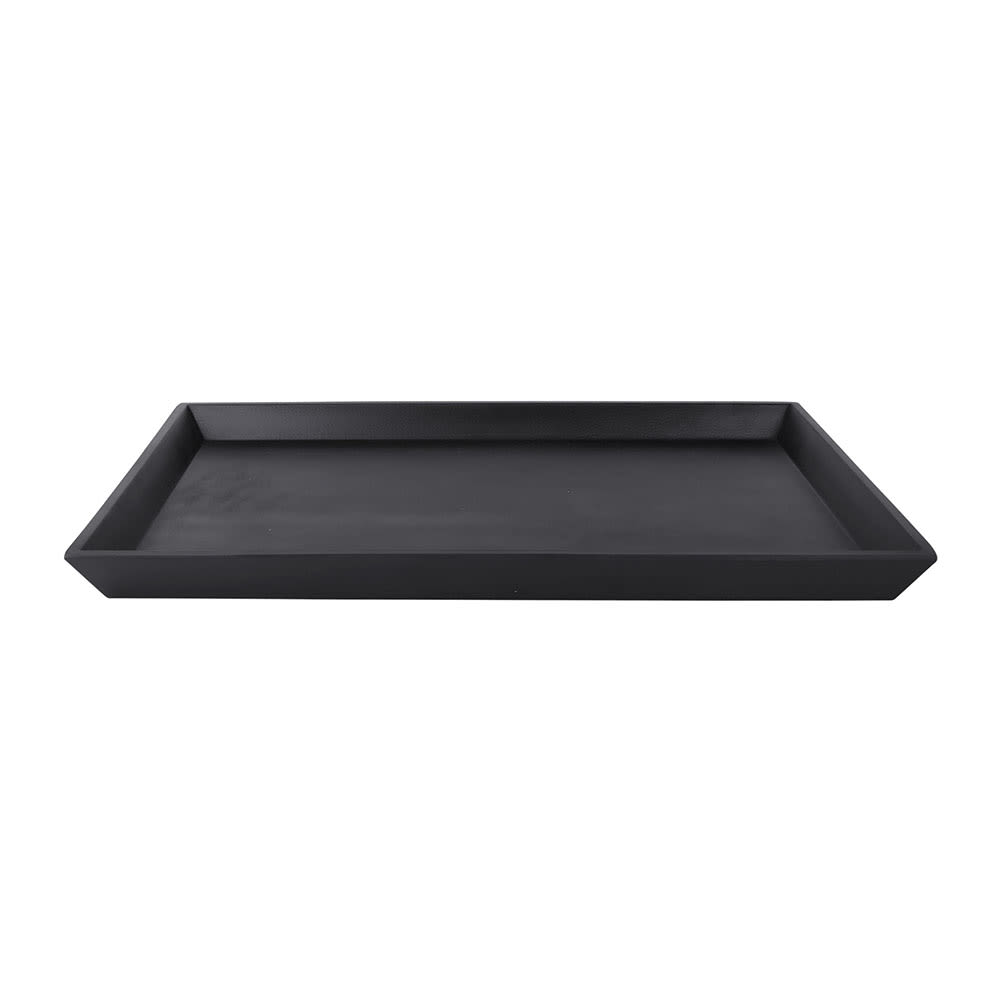 Elite Global Solutions 15 3/4" x 10 1/4" Rectangular Zen Tray - Melamine, Black (JW5216-B)