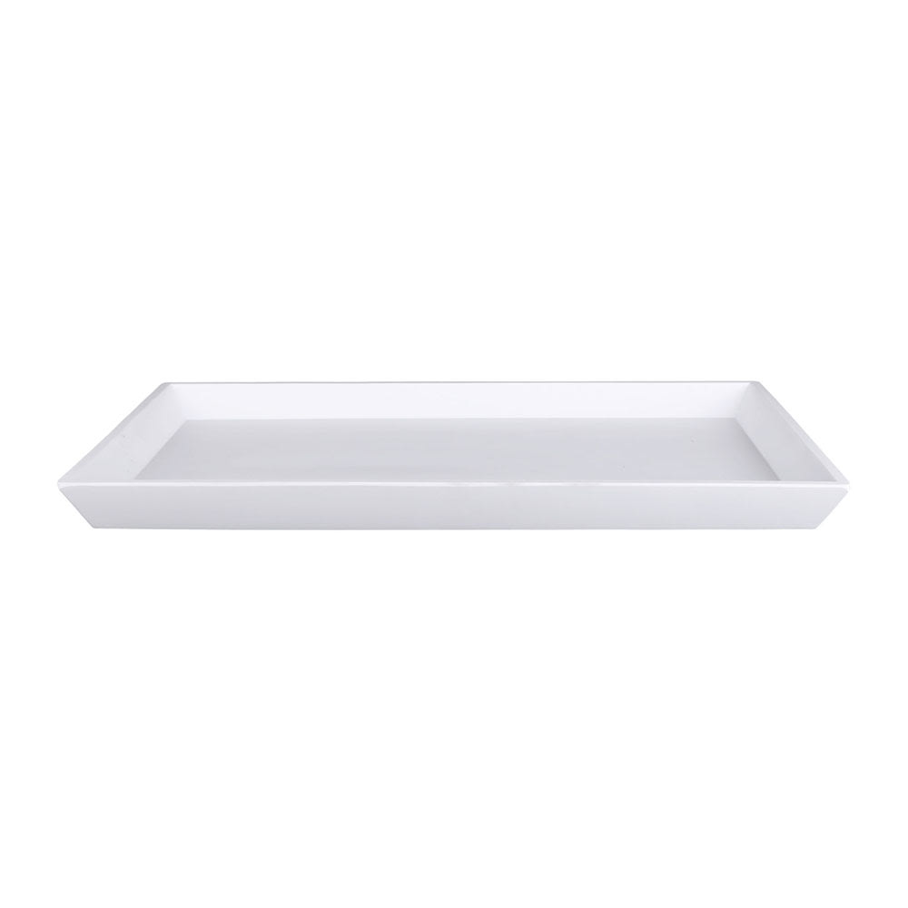 Elite Global Solutions 15 3/4" x 10 1/4" Rectangular Zen Tray - Melamine, White (JW5216-W)