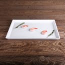 Elite Global Solutions 15 3/4" x 10 1/4" Rectangular Zen Tray - Melamine, White (JW5216-W) thumbnail 6