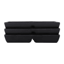 Elite Global Solutions 4 oz Melamine 2 Compartment Sauce Bowl - 5 7/8" x 2 7/8", Black (JW521-B) thumbnail 7