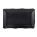 Elite Global Solutions 8 1/4" x 5 1/8" Rectangular Zen Tray - Melamine, Black (JW5408-B) thumbnail 2