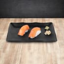 Elite Global Solutions 8 1/4" x 5 1/8" Rectangular Zen Tray - Melamine, Black (JW5408-B) thumbnail 6