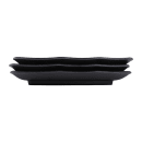 Elite Global Solutions 8 1/4" x 5 1/8" Rectangular Zen Tray - Melamine, Black (JW5408-B) thumbnail 7