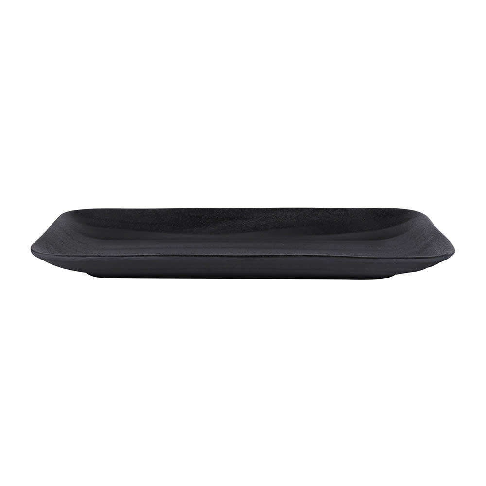 Elite Global Solutions 11" x 4 5/8" Rectangular Zen Tray - Melamine, Black (JW5411-B)