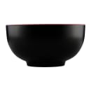 Elite Global Solutions 48 oz Round Melamine Bowl, Black/Red (JW542T-BR) thumbnail 3
