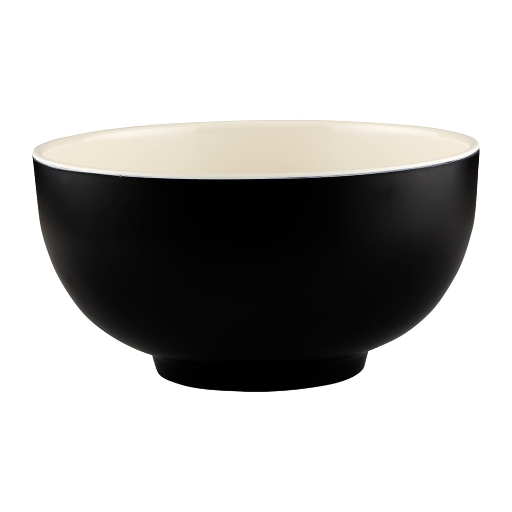 Elite Global Solutions 48 oz Round Melamine Bowl, Ebony/Sand (JW542T-ES)