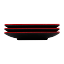 Elite Global Solutions 5" Square Melamine Plate, Black/Red (JW552T-BR) thumbnail 6