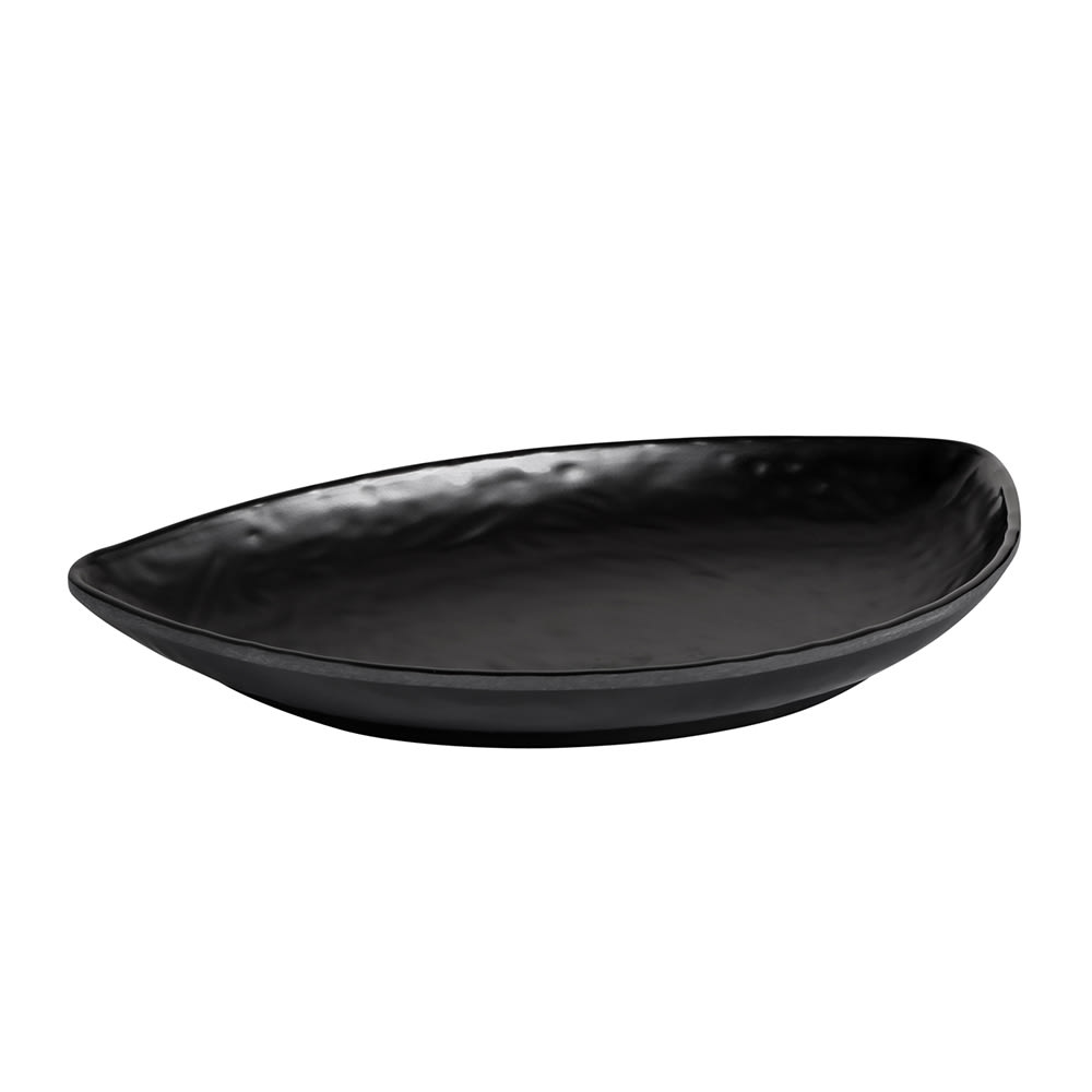Elite Global Solutions Half Moon Serving Tray - 9 3/4"L x 6 1/4"W, Melamine, Black (JW6014-B)