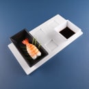 Elite Global Solutions 11" x 6 1/2" Rectangular Zen Ramekin Plate - Melamine, White (JW6TB-W) thumbnail 6