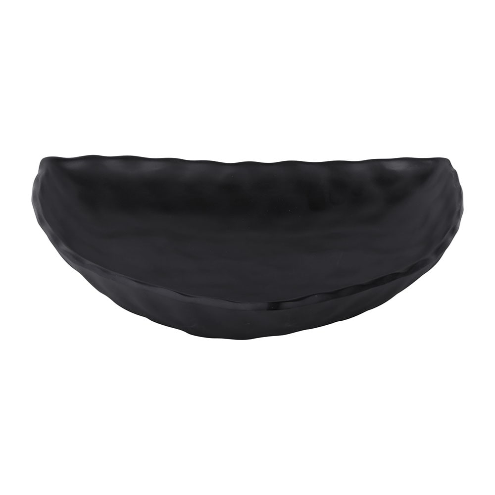 Elite Global Solutions 12" Triangular Zen Platter- Melamine, Black (JW7012-B)