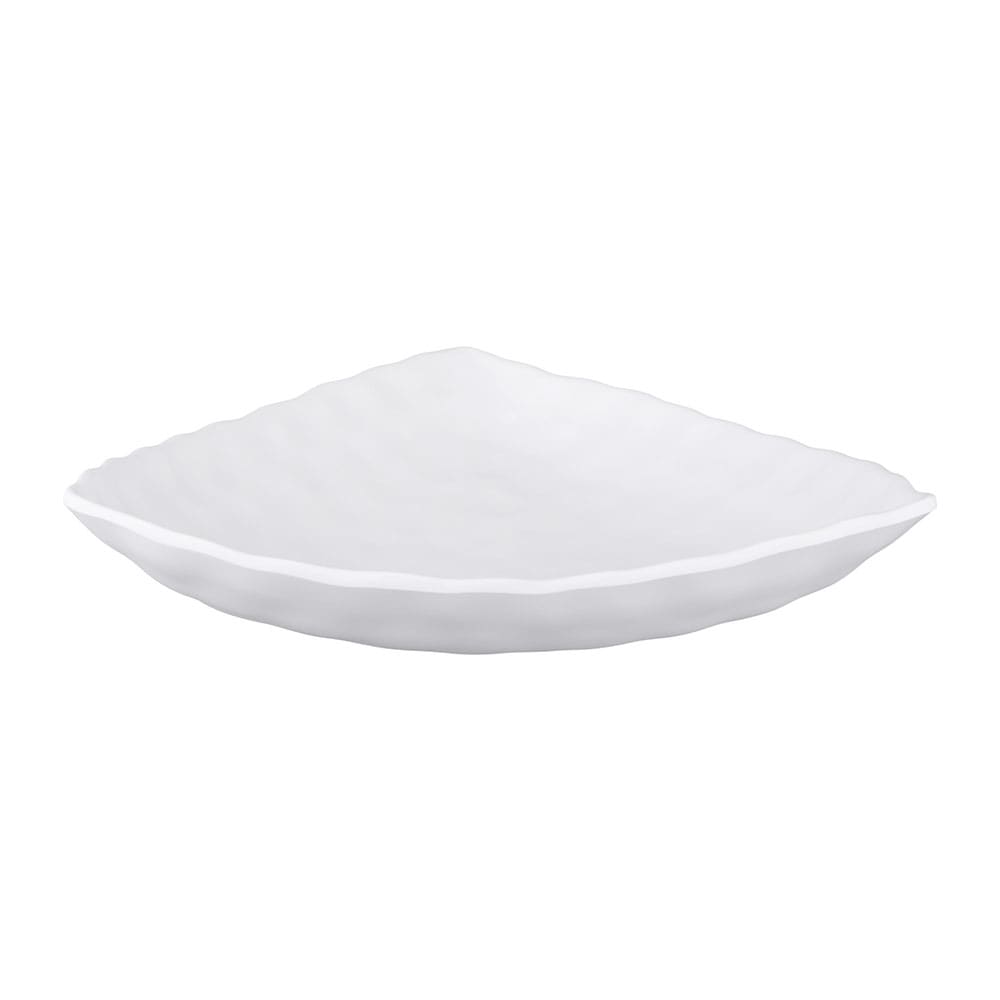 Elite Global Solutions 12" Triangular Zen Platter - Melamine, White (JW7012-W)