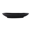 Elite Global Solutions 7 1/4" x 4 1/2" Oval Melamine Salad Plate - Black (JW7307-B) thumbnail 3