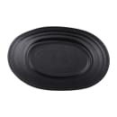 Elite Global Solutions 7 1/4" x 4 1/2" Oval Melamine Salad Plate - Black (JW7307-B) thumbnail 4