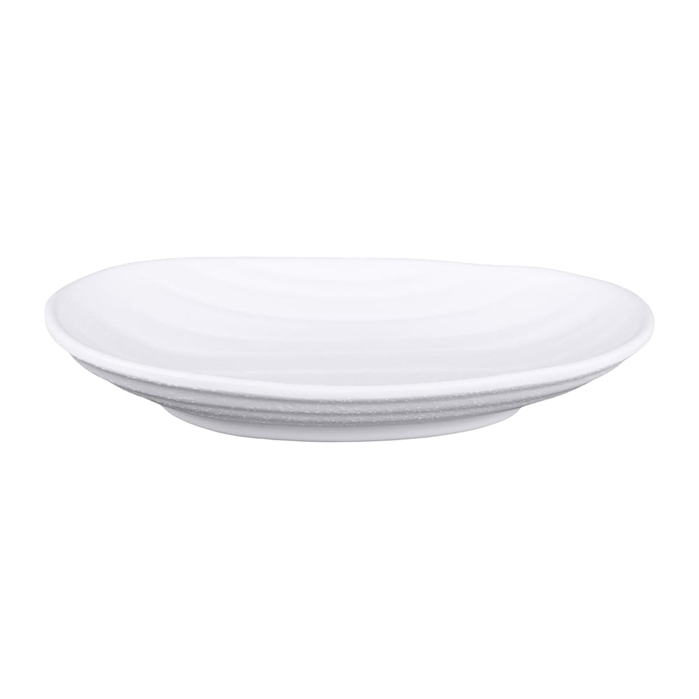 Elite Global Solutions 7 1/4" x 4 1/2" Oval Melamine Salad Plate - White (JW7307-W)