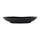Elite Global Solutions 8" x 5 1/8" Oval Melamine Salad Plate - Black (JW7308-B) thumbnail 3