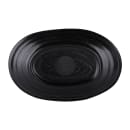 Elite Global Solutions 8" x 5 1/8" Oval Melamine Salad Plate - Black (JW7308-B) thumbnail 4