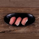 Elite Global Solutions 8" x 5 1/8" Oval Melamine Salad Plate - Black (JW7308-B) thumbnail 6