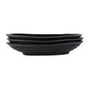 Elite Global Solutions 8" x 5 1/8" Oval Melamine Salad Plate - Black (JW7308-B) thumbnail 7
