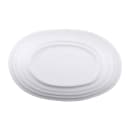 Elite Global Solutions 8" x 5 1/8" Oval Melamine Salad Plate - White (JW7308-W) thumbnail 4