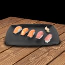 Elite Global Solutions 12 1/4" x 8 1/2" Rectangular Zen Platter - Melamine, Black (JW7312-B) thumbnail 6