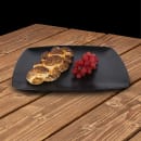 Elite Global Solutions 15" x 11 3/8" Rectangular Zen Platter - Melamine, Black (JW7315-B) thumbnail 6